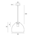Frya 30 Pendant Light 1Lt
