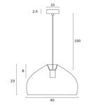Frya 40 Pendant Light 1Lt