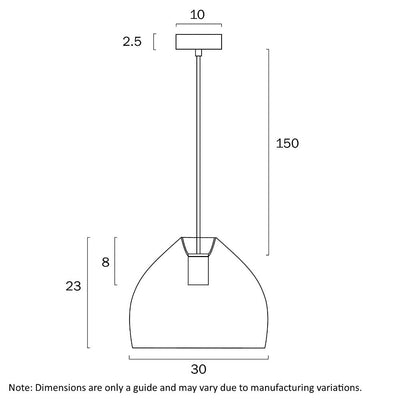 Frya 30 Pendant Light 1Lt