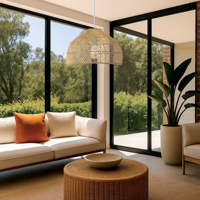 Frya Rattan Pendant Light — lifestyle