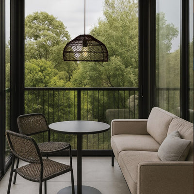 Frya Rattan Pendant Light — lifestyle