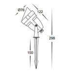 Fanos LED Garden Spike Light Black HV1481T Havit Lighting