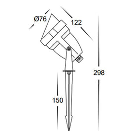 Fanos LED Garden Spike Light Black HV1481T Havit Lighting