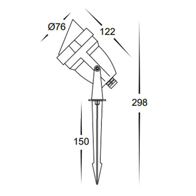 Fanos LED Garden Spike Light Black HV1481T Havit Lighting