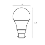 B22 A60 9W LED Globe Opal Non-Dimmable
