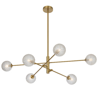 Gaston 6 Pendant Light — Clear Prism