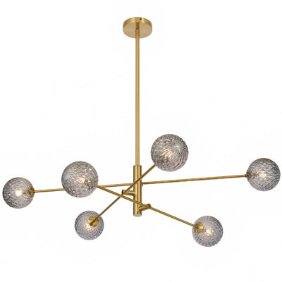 Gaston 6 Pendant Light — Smoke Tear