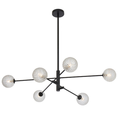 Gaston 6 Pendant Light — Clear Prism