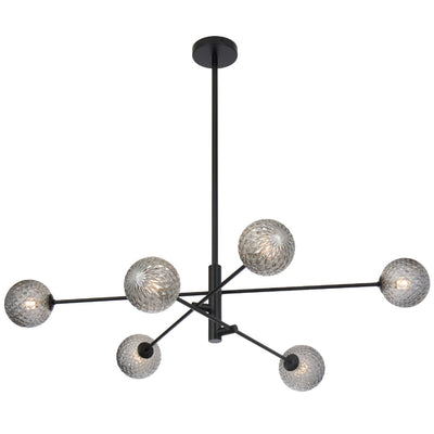 Gaston 6 Pendant Light — Smoke Tear