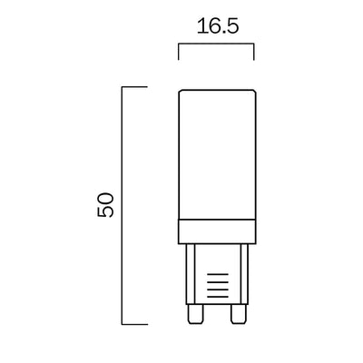 G9 3W LED Globe Clear Non-Dimmable