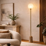 Gina Floor Lamp 1Lt in Beige, Black