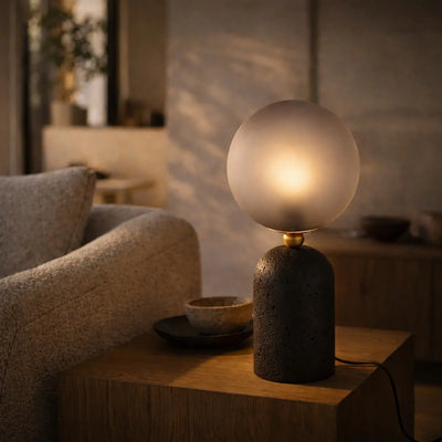 Gina Table Lamp Beige, Black