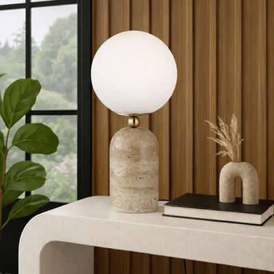 Gina Table Lamp Beige, Black — lifestyle