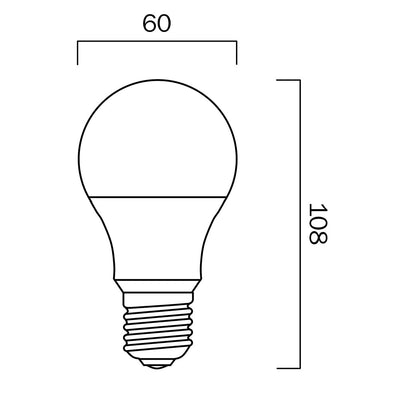 5w LED E27 A60 Globe Warm