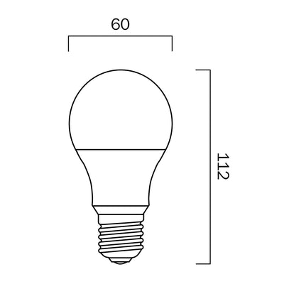 E27 A60 9W LED Globe Opal Dimmable