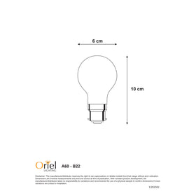 Oriel MATT OPAL FILAMENT LED A60 4000K B22