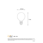 Oriel MATT OPAL FILAMENT LED G45 2700K E14
