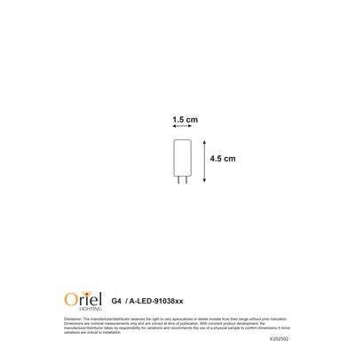 Oriel LED 12V 3W BIPIN