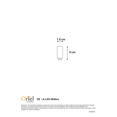 Oriel 4W LED G9 3000K