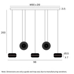 Govan 5 LED Light Pendant Bar