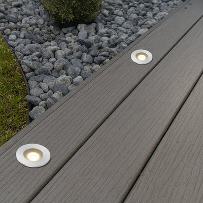 Halon 24V Brass Exterior LED Inground Light — lifestyle