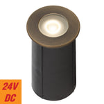 Halon 24V Brass Exterior LED Inground Light — Antique Brass