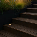 Halon 24V Brass Exterior LED Inground Light — lifestyle