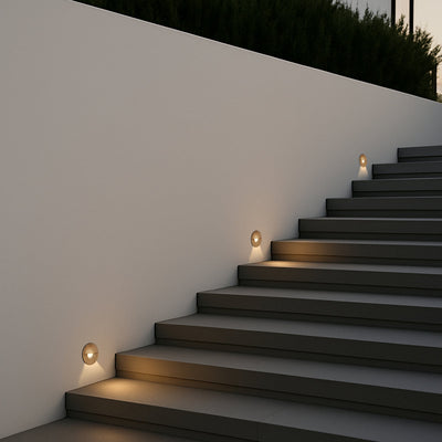 Halon 24V Brass Step Light — lifestyle