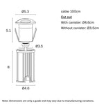Halon 24V Brass Step Light