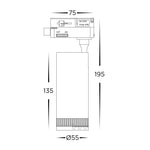 Single Circuit 10W Adjustable Beam Angle Track Head