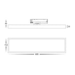 Three Circuit 600mm 15w Dimmable Track Light