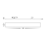 Three Circuit 1200mm 30w Dimmable Track Light