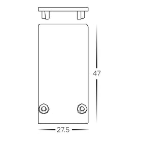 End Caps to suit Recessed Deep Low Voltage Track