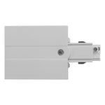 White Three Circuit Recessed Track Live End - HCP-103301-LE