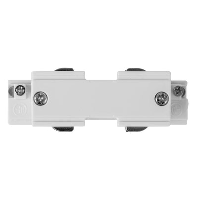 White Three Circuit Recessed Track Straight Joiner - HCP-103301-SJ