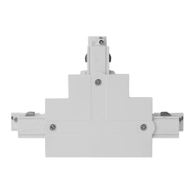 White Three Circuit Recessed Track T-Shape Connector - HCP-103301-TSCL1