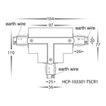 White Three Circuit Recessed Track T-Shape Connector - HCP-103301-TSCL1 (4)