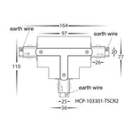White Three Circuit Recessed Track T-Shape Connector - HCP-103301-TSCL1 (5)