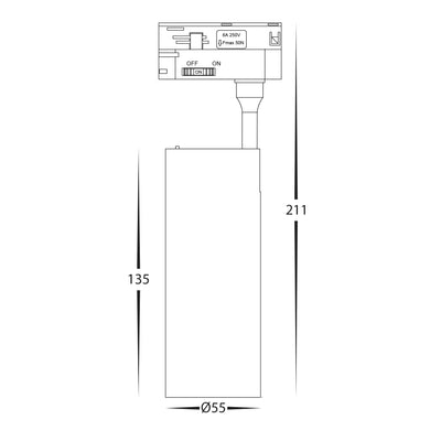 Single Circuit 10W Dimmable Track Head