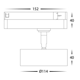 Single Circuit 12W Disc Dimmable Track Head