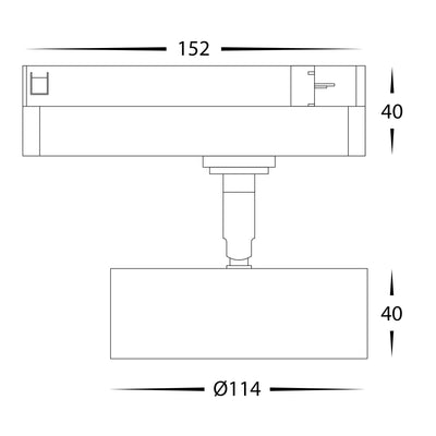 Single Circuit 12W Disc Dimmable Track Head