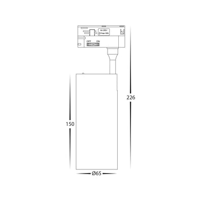 Single Circuit 20W Dali Dimmable Track Head