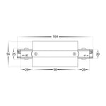White Three Circuit Recessed Track Centre Feed - HCP-103301-CF (2)