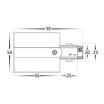 White Three Circuit Recessed Track Live End - HCP-103301-LE (2)