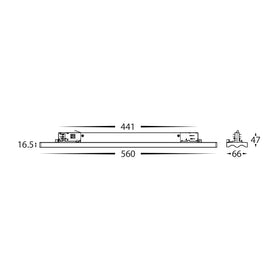 Three Circuit 560mm 30w Dimmable Track Light