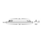 Three Circuit 560mm 30w Dimmable Track Light