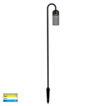 Stellato Aluminium Black Bollard Light with Spike