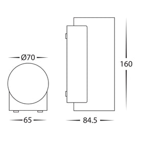 2x 6w Up & Down LED Wall Light