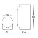 2x 6w Up & Down LED Wall Light