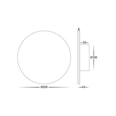 Halo Dali Dimmable LED Wall Light (3129)